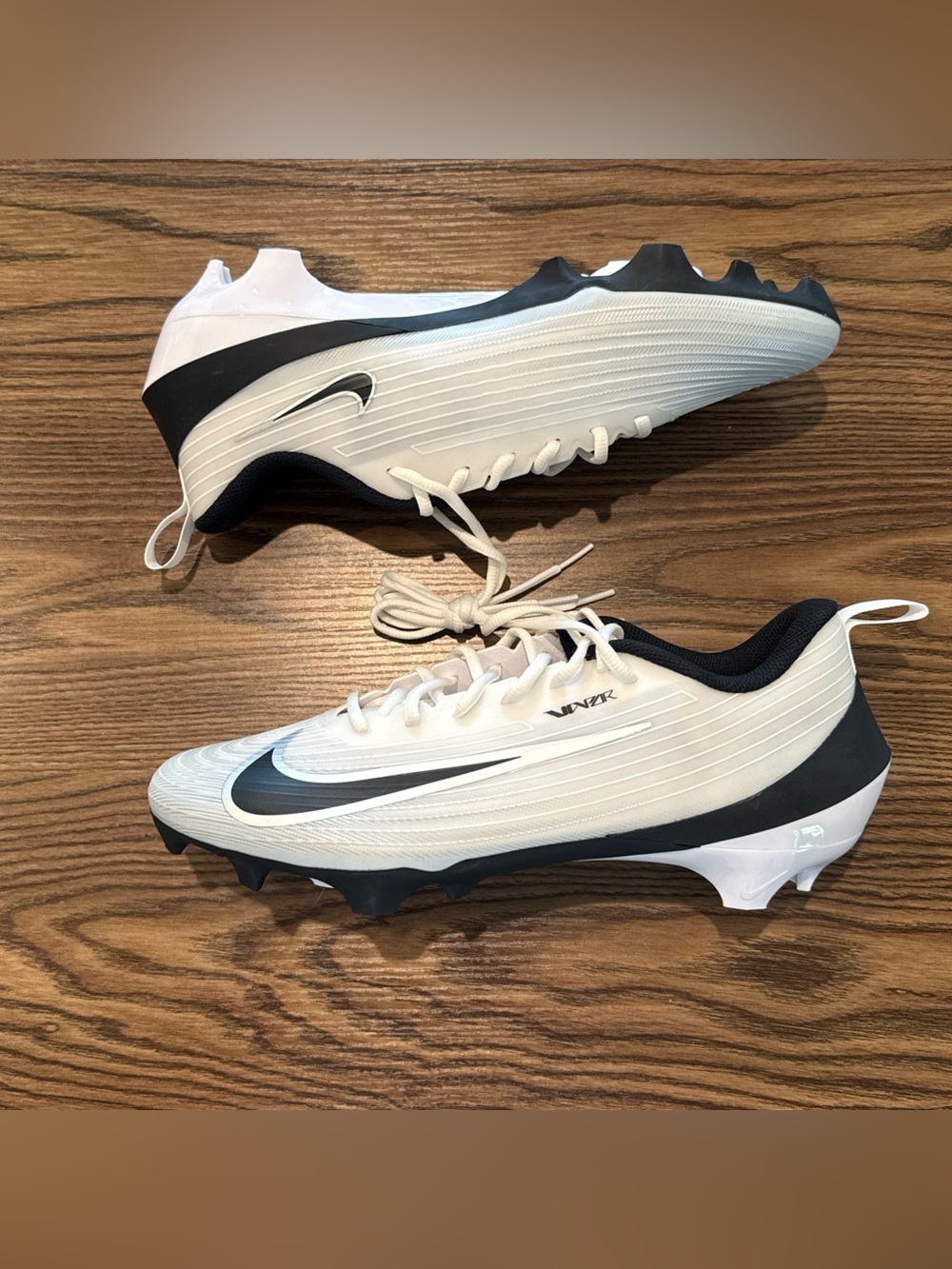 Size 12.5 Nike Vapor Speed 3 Football Cleats White/Black IB3835-105 - NEW